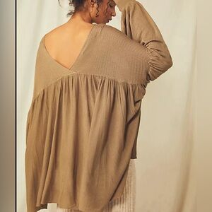 FREE PEOPLE Mykonos V-neck Loose Fit Shrug Sweater